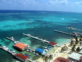San Pedro, Ambergris Caye docs, arial view – Best Places In The World To Retire – International Living